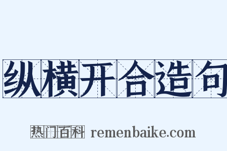 纵横开合造句是什么意思的图片